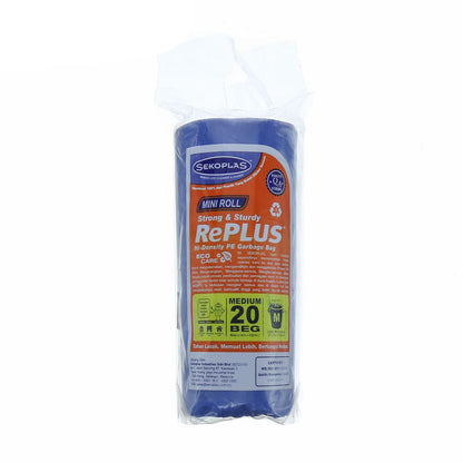 SEKOPLAS RePlus HDPE Mini Roll Garbage Bag M Size (20pcs)