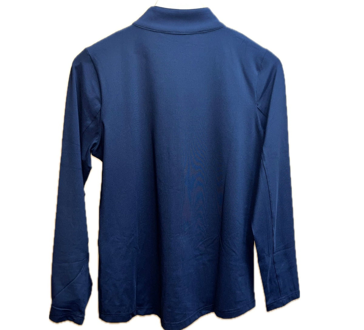 High-Neck Zip Pullover-Black