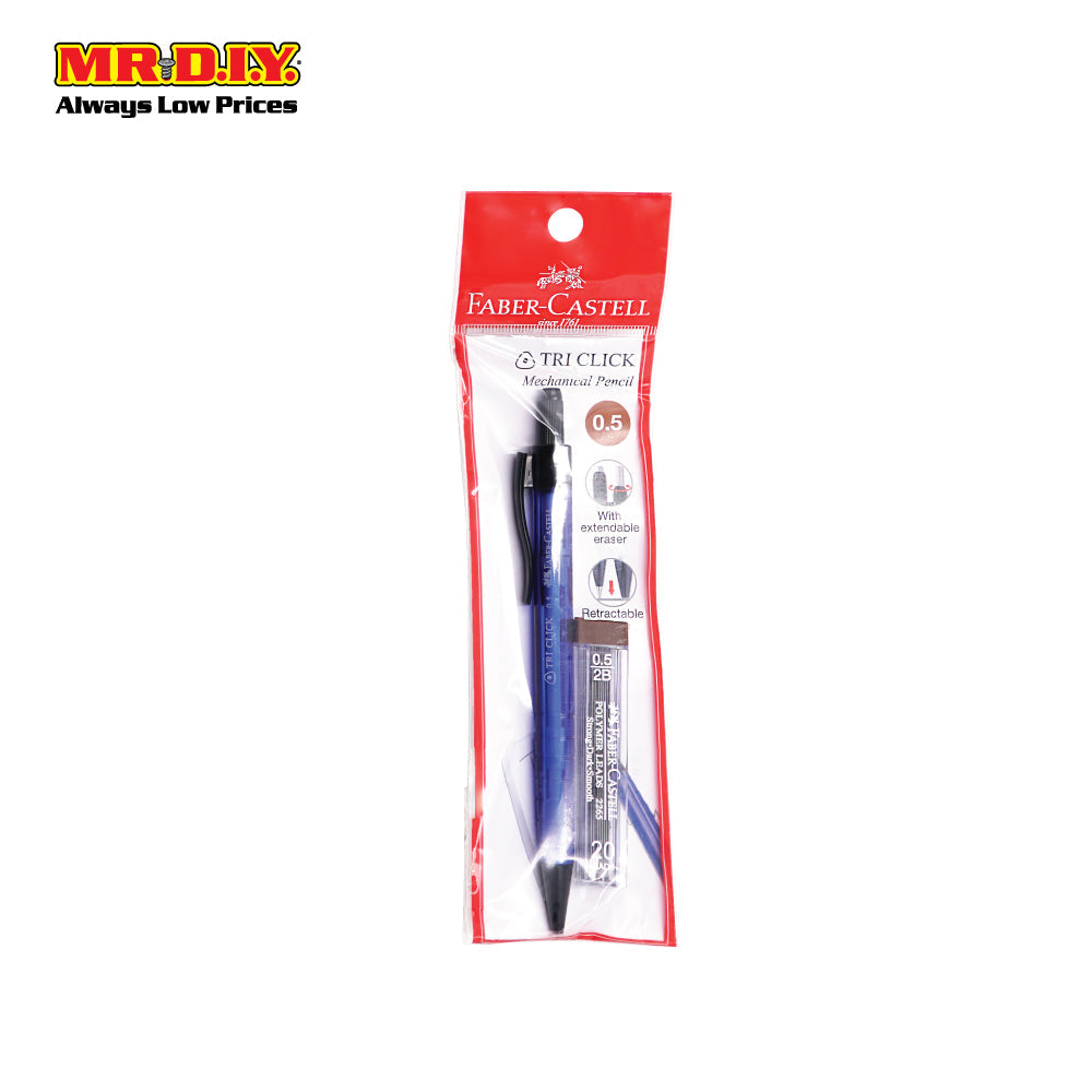 (MR.DIY) FABER-CASTELL Tri-Click Mechanical Pencil & Lead Set (0.5mm)