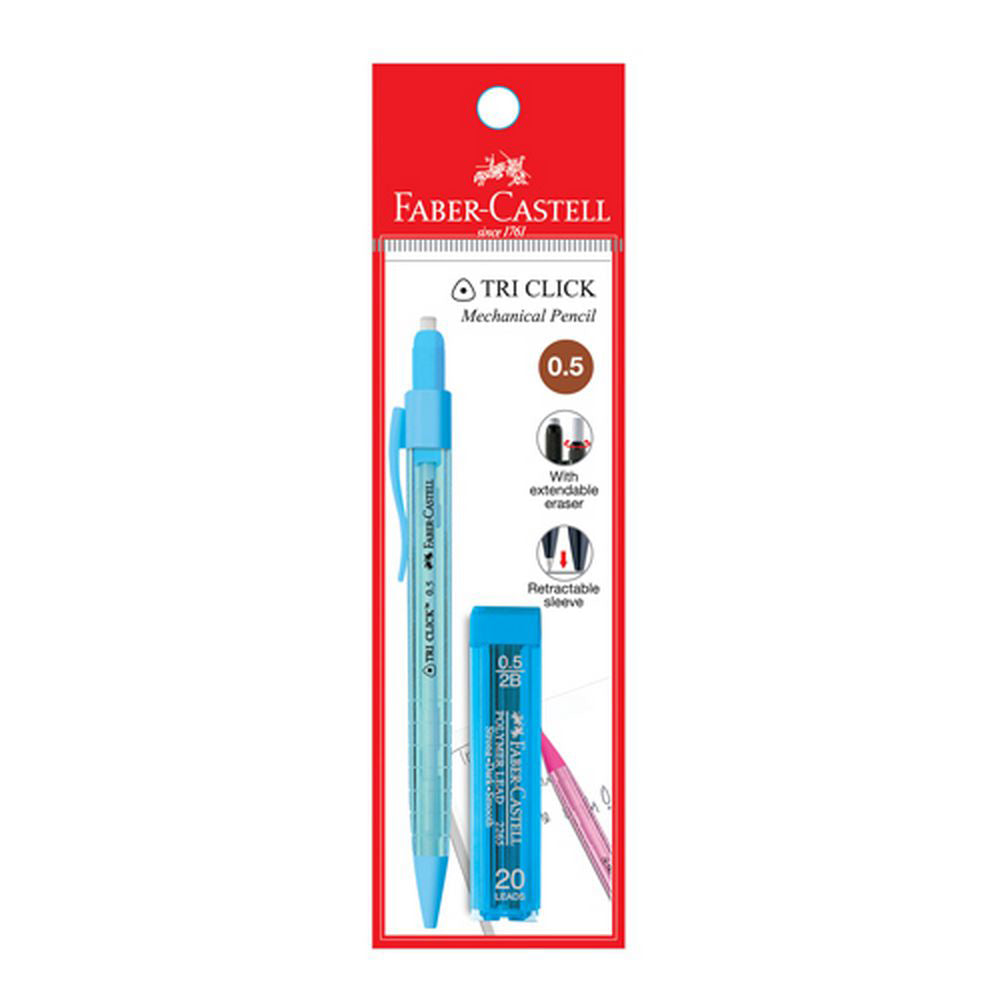 (MR.DIY) FABER-CASTELL Tri-Click Mechanical Pencil & Lead Set (0.5mm)
