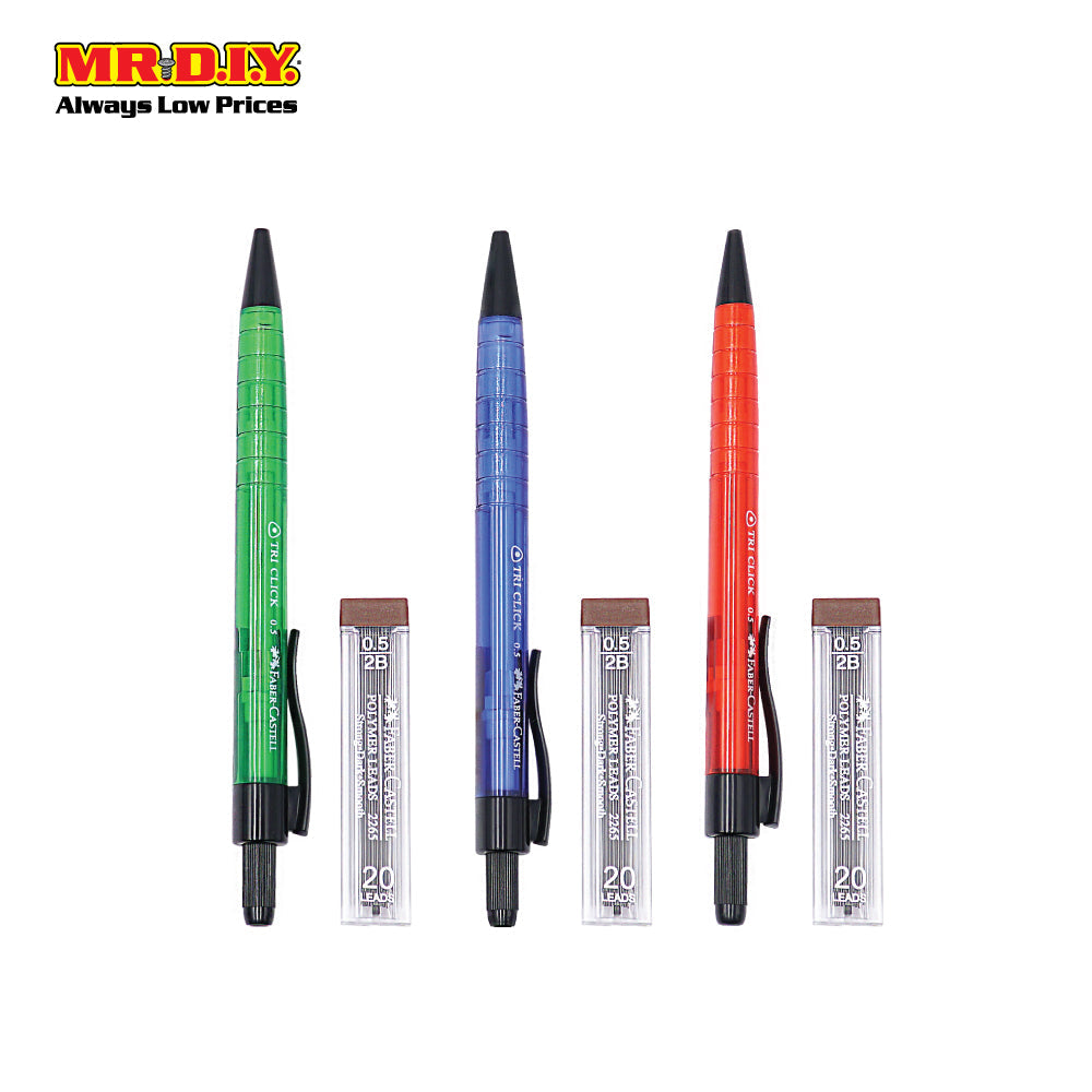 (MR.DIY) FABER-CASTELL Tri-Click Mechanical Pencil & Lead Set (0.5mm)