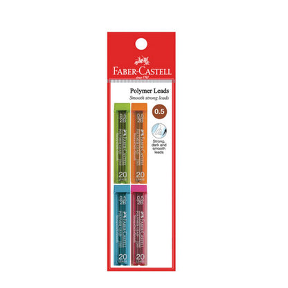(MR.DIY) FABER-CASTELL 2B Polymer Lead Refill Set [0.5mm] (4pcs)