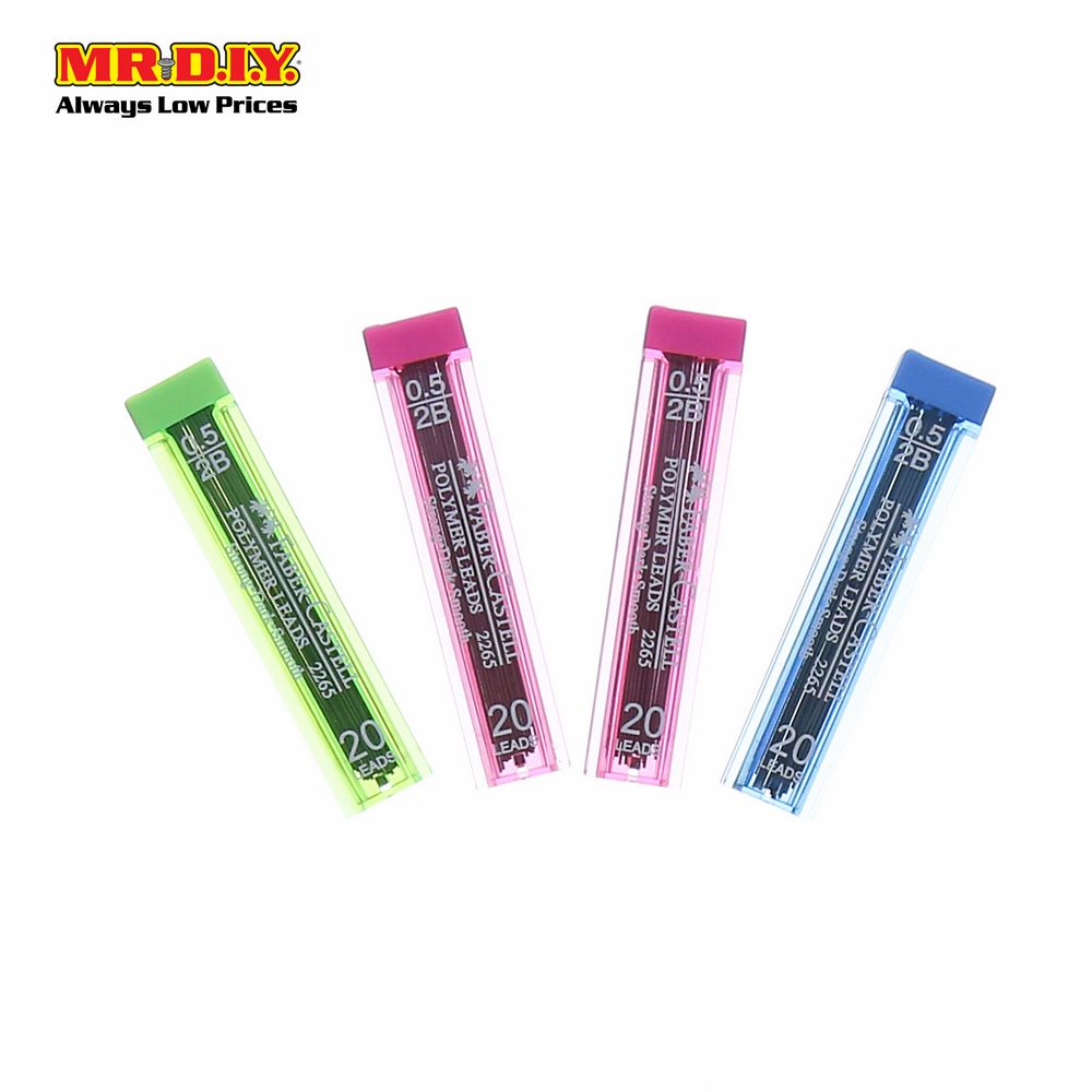 (MR.DIY) FABER-CASTELL 2B Polymer Lead Refill Set [0.5mm] (4pcs)