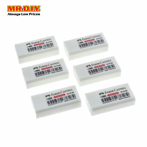 (MR.DIY) FABER-CASTELL White Dust-Free Eraser Set (6pcs)