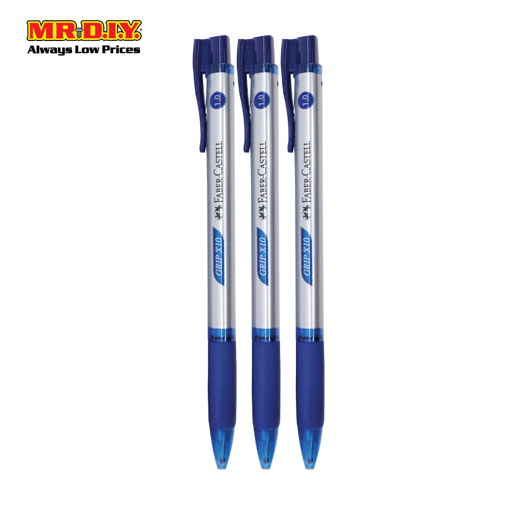 (MR.DIY) Faber Caster Grip X10 1.0mm Blue (3 pcs)