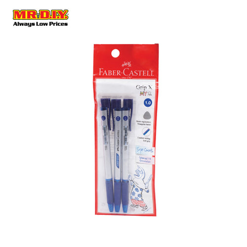 (MR.DIY) Faber Caster Grip X10 1.0mm Blue (3 pcs)