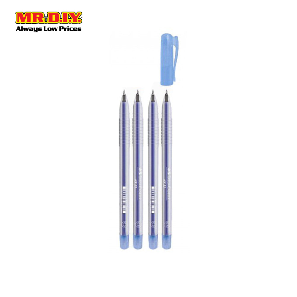 (MR.DIY) Faber Caster NX 23 Ballpoint Pen - Blue 0.5mm (4pcs)