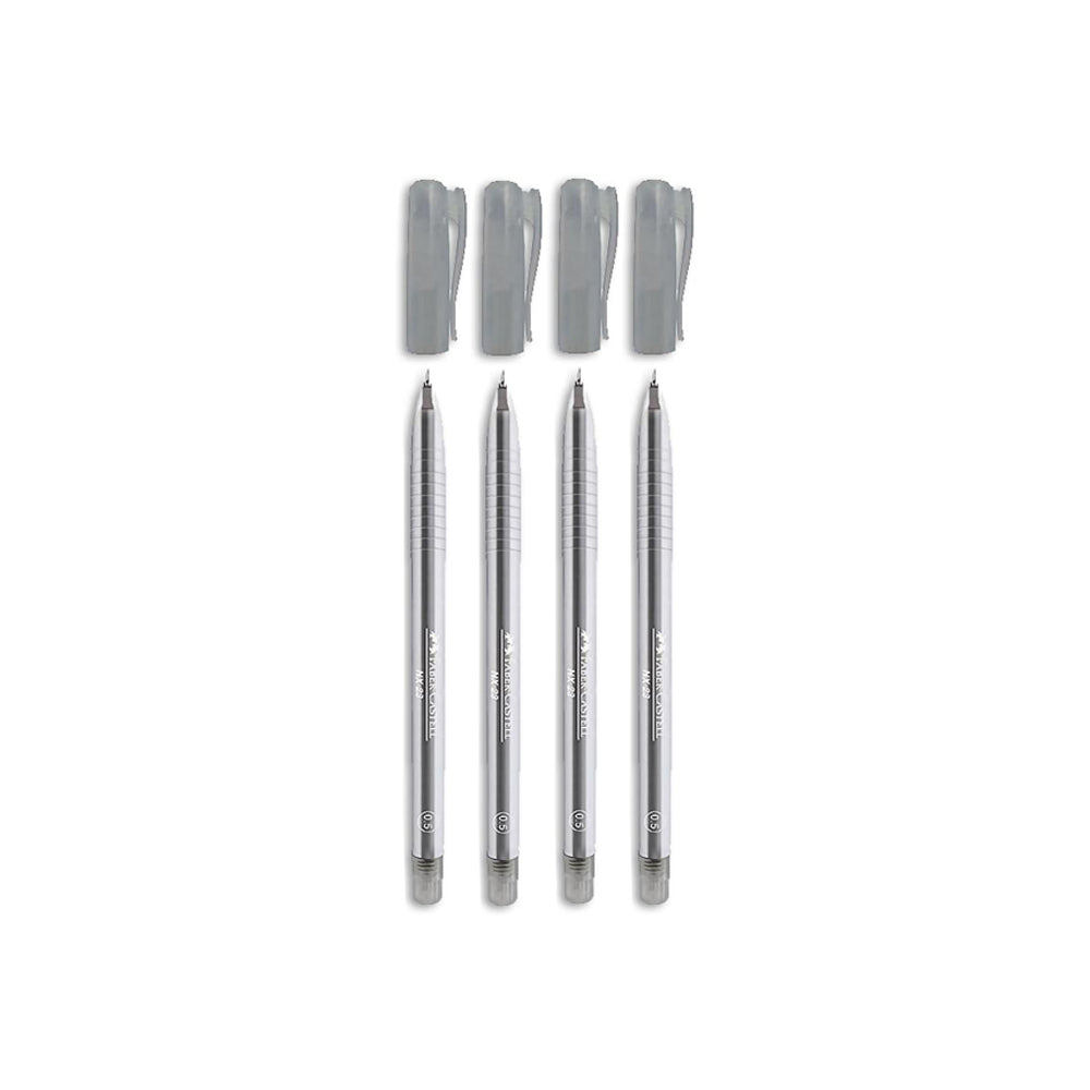 (MR.DIY) Faber Caster NX 23 Ballpoint Pen - Black 0.5mm (4pcs)