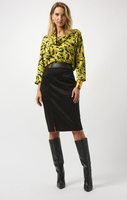 Animal Print Cowl Neck Top