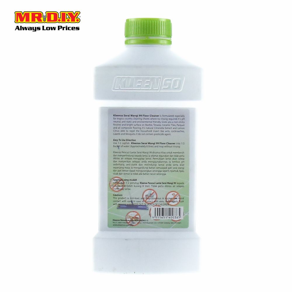 KLEENSO 99 Floor Cleaner Serai Wangi (900g)