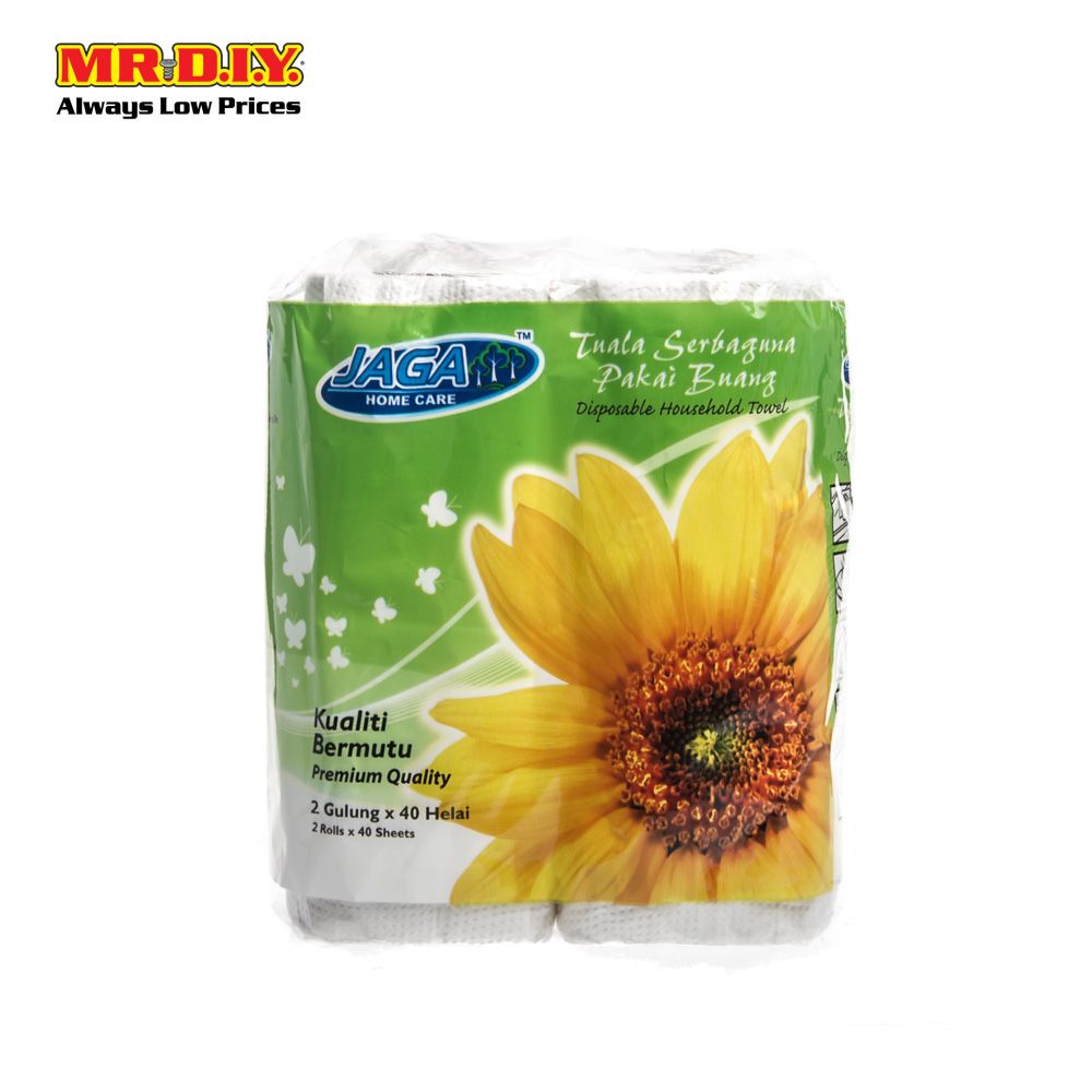 JAGA Premium Quality Kitchen Towel Roll (2 Rolls X 40's)