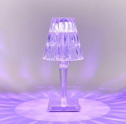 LED Cordless Color-Changing Crystal Lamp