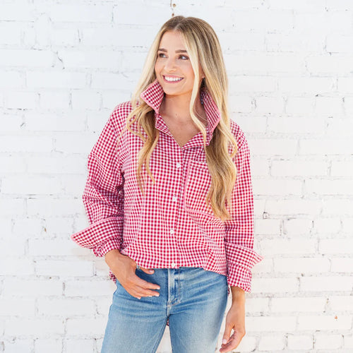 Fringe Lawn Top Red