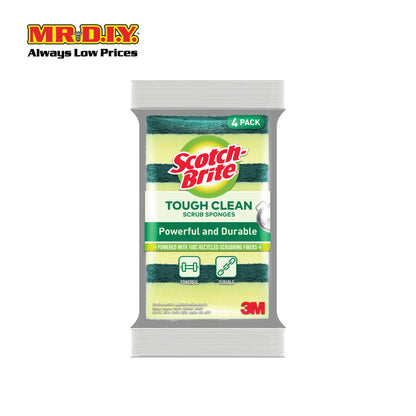 SCOTCH BRITE Kitchen Tough Cleaning Dual-Sided Scouring Sponge (4pcs)