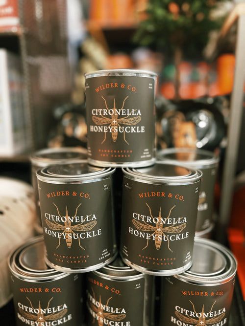 Citronella + Honeysuckle Outdoor Patio Candle