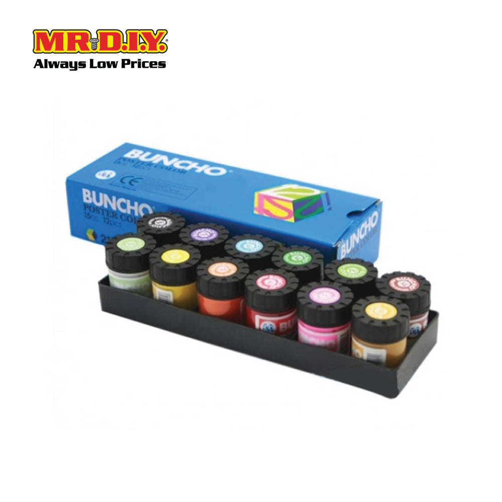 BUNCHO Poster Color 15CC 12 Colors