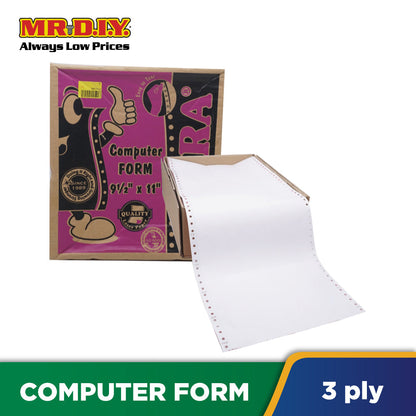 AKIRA 3 Ply NCR Colour Computer Form 9.5 x 11 Inch (250 Sheets)