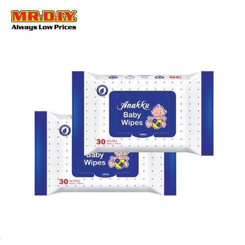 ANAKKU Baby Wipes Wet Tissue (2pcs x 30's)