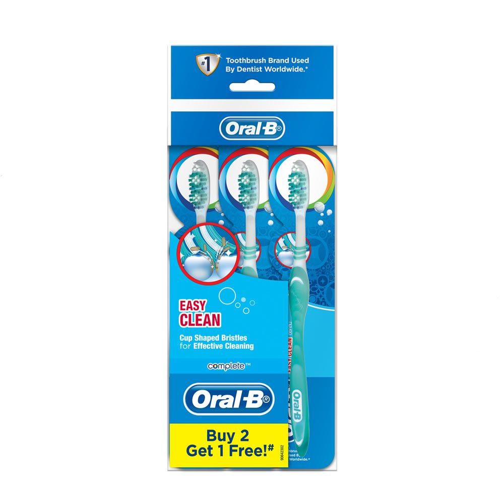 Oral-B Complete Easy Clean (Soft) Manual Toothbrush Buy 2 Get 1 Free - PolyBag