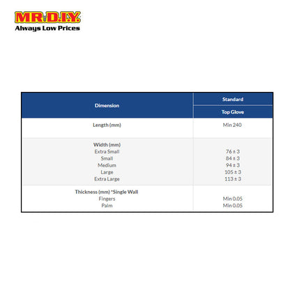 TOP GLOVE Biogreen Biodegradable Nitrile Gloves (Size: M)