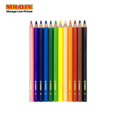STABILO Swan H-1873 Short Color Pencils (12pcs)