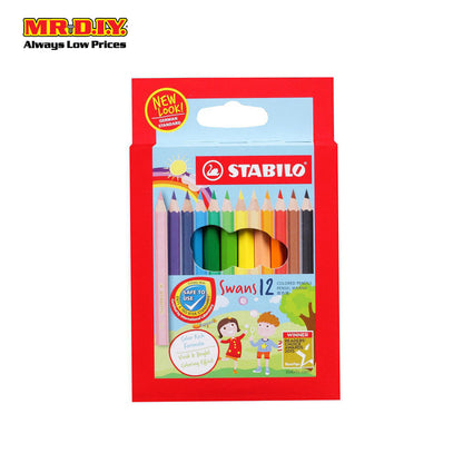 STABILO Swan H-1873 Short Color Pencils (12pcs)