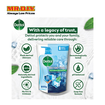 DETTOL Shower Gel Antibacterial Cool Refill 800g
