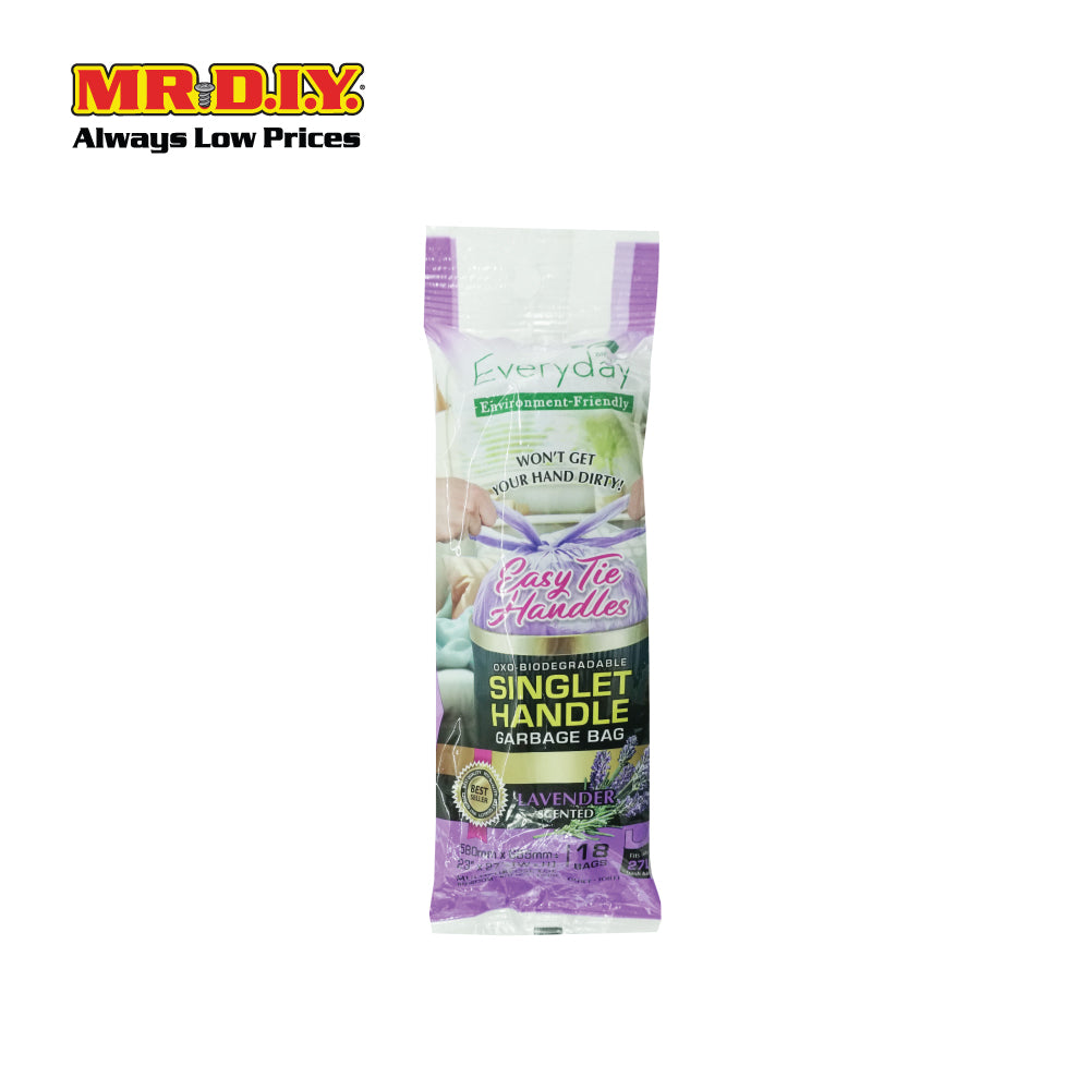 EVERYDAY Oxo-Biodegradable Single Handle Garbage Bag Lavender (18bags)