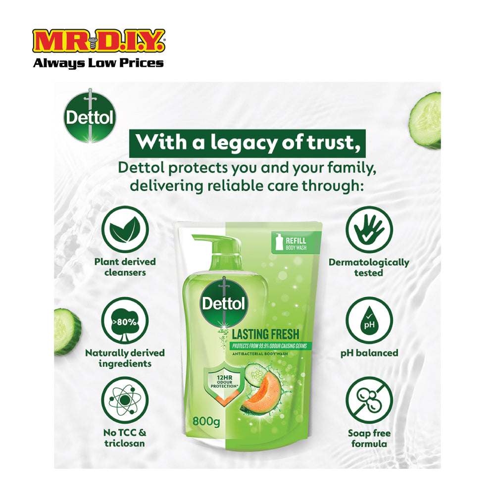 DETTOL Body Wash Lasting Fresh Refill 720g