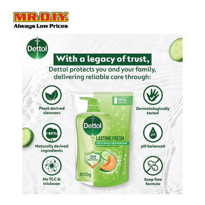 DETTOL Body Wash Lasting Fresh Refill 720g