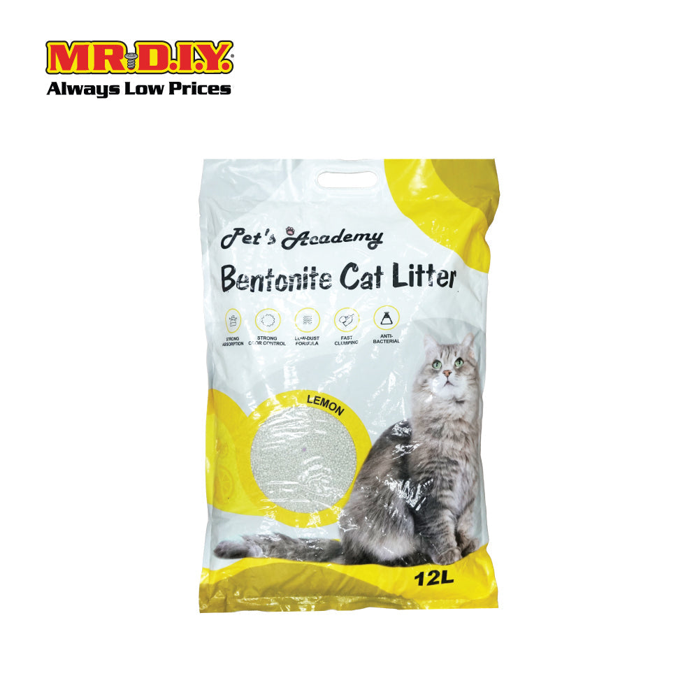 (MR.DIY) Pets Academy Lemon Scented Cat Bentonite Litter 12L
