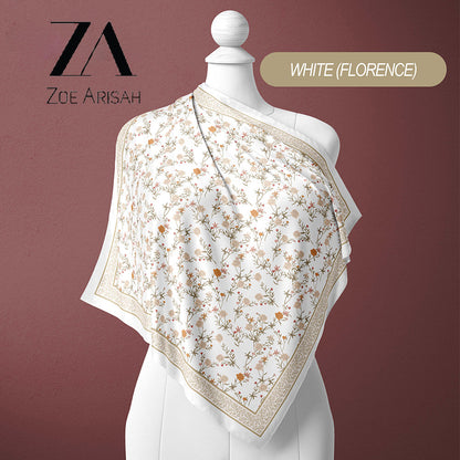 Tudung Bawal ZOE ARISAH Printed Square Hijab ( Bidang 45 inch)