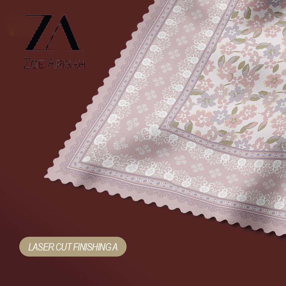 Tudung Bawal ZOE ARISAH Printed Square Hijab ( Bidang 45 inch)