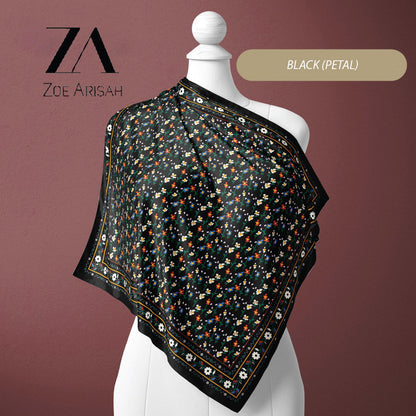 Tudung Bawal ZOE ARISAH Printed Square Hijab ( Bidang 45 inch)