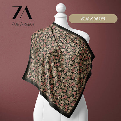 Tudung Bawal ZOE ARISAH Printed Square Hijab ( Bidang 45 inch)