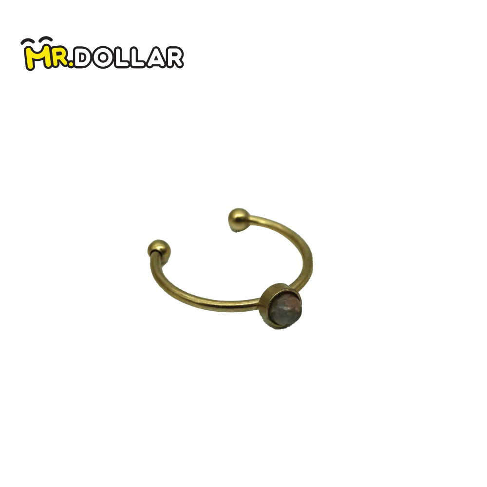 [Limited Edition] HIAS JEWELLERY Dainty Finger Gold Ring With Stone