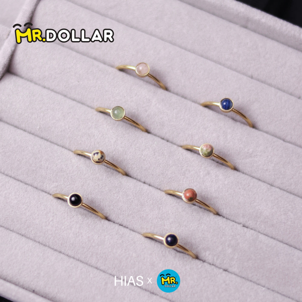 [Limited Edition] HIAS JEWELLERY Dainty Finger Gold Ring With Stone