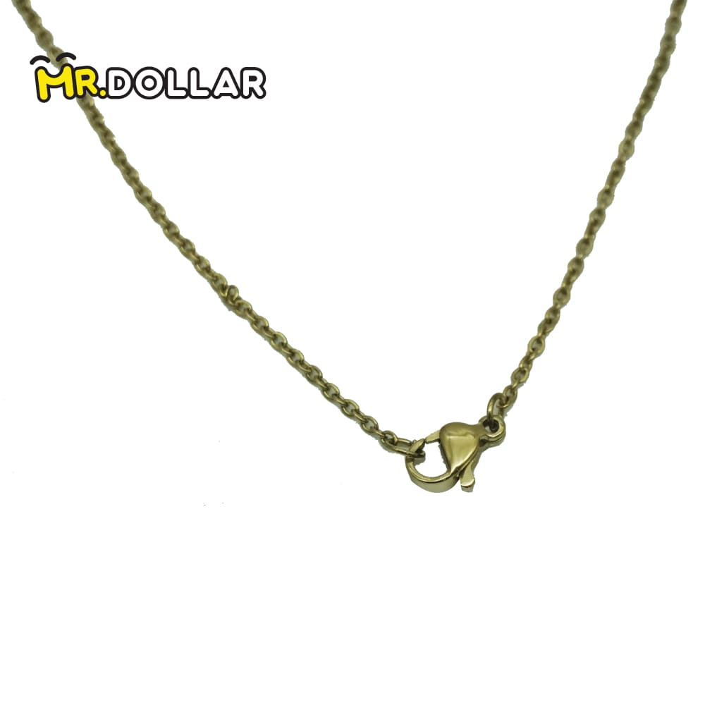 HIAS JEWELLERY Gold Necklace with Black Lava Natural Diffuser Stone - Triangle