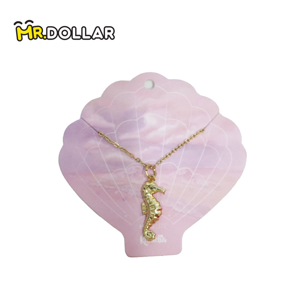 HIAS JEWELLERY Pearl Life Gold Necklace with Pendant (SF,P,SS,SH) - Seahorse
