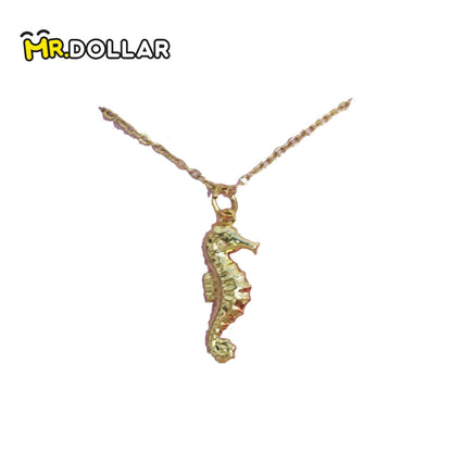 HIAS JEWELLERY Pearl Life Gold Necklace with Pendant (SF,P,SS,SH) - Seahorse
