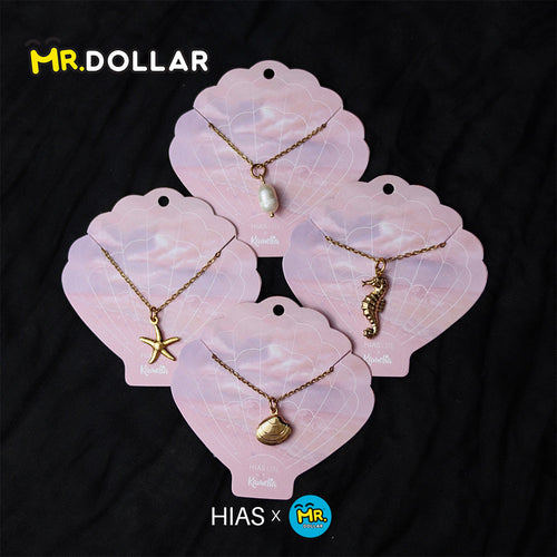 HIAS JEWELLERY Pearl Life Gold Necklace with Pendant (SF,P,SS,SH) - Seahorse