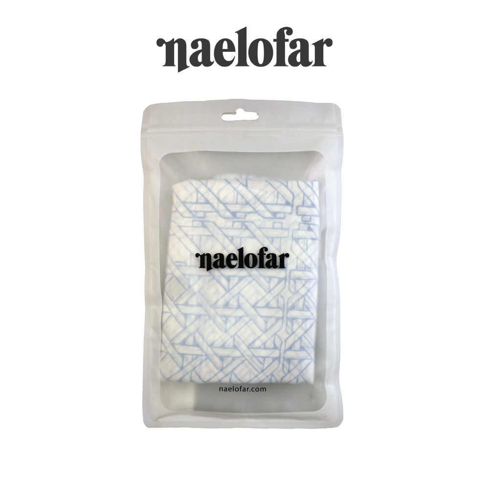 NAELOFAR Mono Cotton Chiffon Square in  Hijab Bawal (45inch)