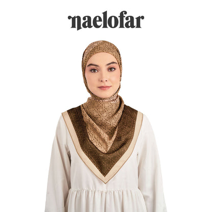 NAELOFAR Mono Cotton Chiffon Square in  Hijab Bawal (45inch)