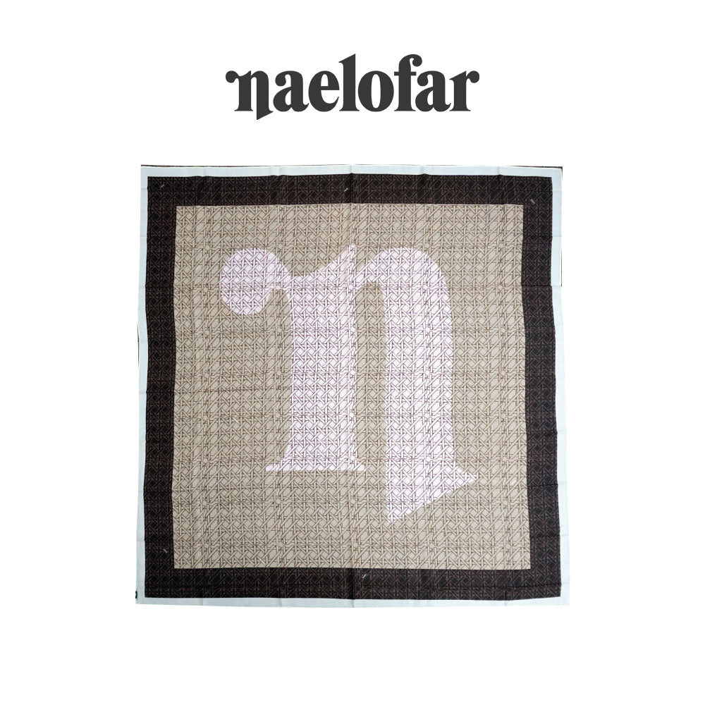 NAELOFAR Mono Cotton Chiffon Square in  Hijab Bawal (45inch)