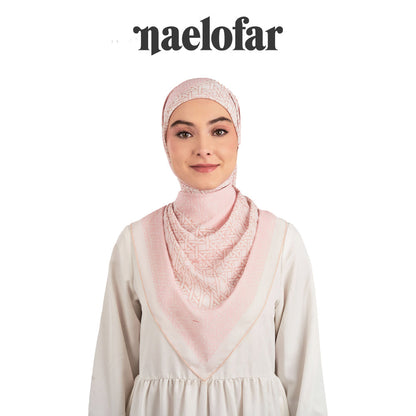 NAELOFAR Mono Cotton Chiffon Square in  Hijab Bawal (45inch)