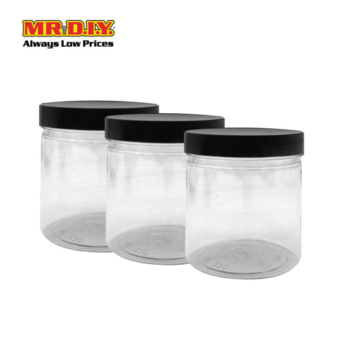 [VALUE PACK] (MR.DIY) Durable  Plastic Jar Container [300ml] (3pcs)