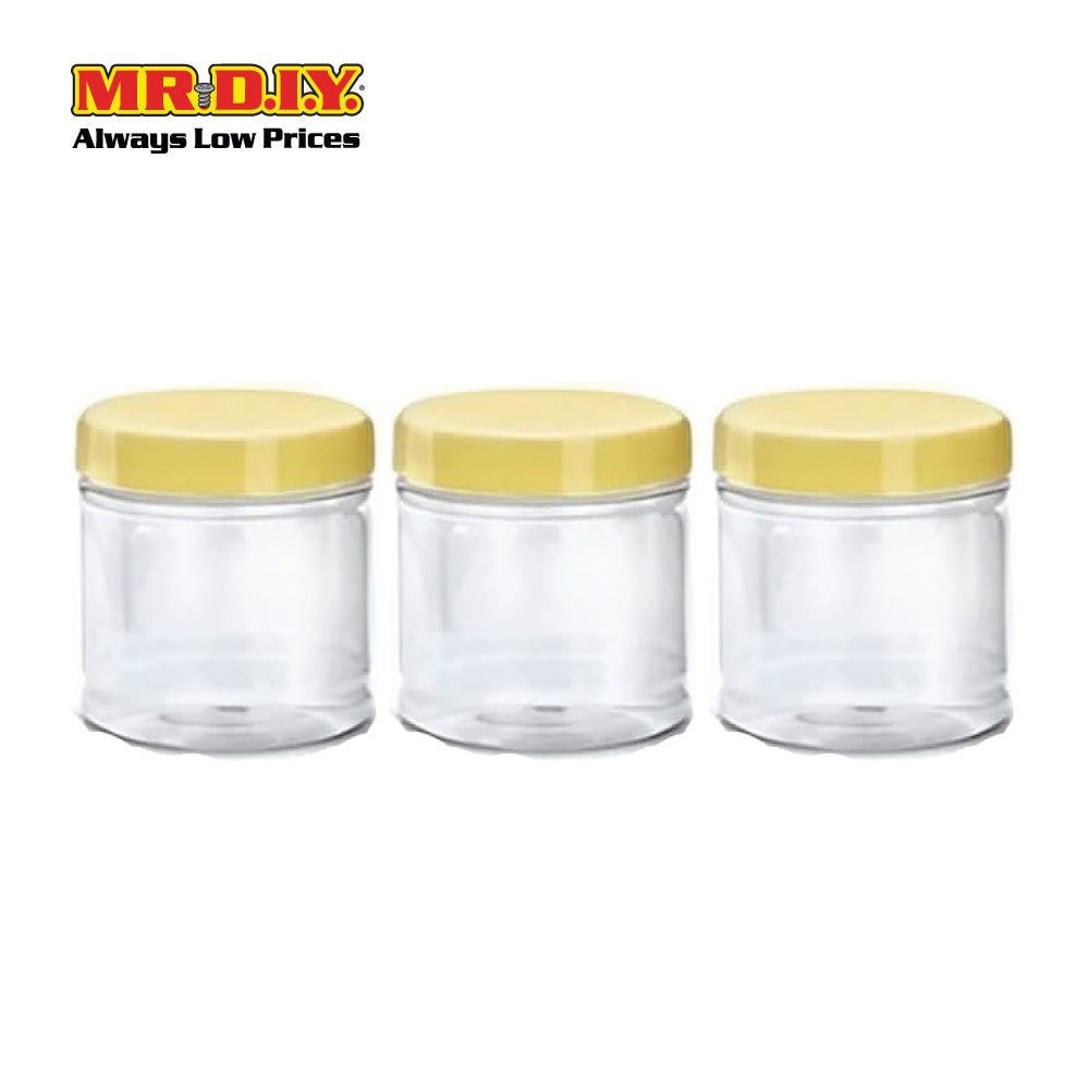[VALUE PACK] (MR.DIY) Durable  Plastic Jar Container [300ml] (3pcs)