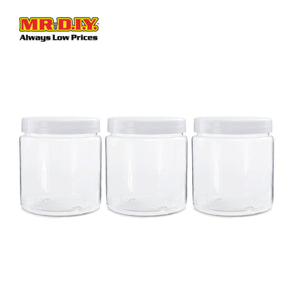 [VALUE PACK] (MR.DIY) Durable  Plastic Jar Container [300ml] (3pcs)