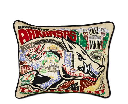 Arkansas, University of Collegiate Embroidered Pillow