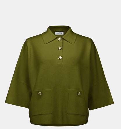 Boxy Polo Sweater